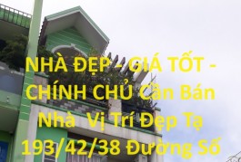 NHÀ ĐẸP - GIÁ TỐT - CHÍNH CHỦ Cần Bán Nhà  Vị Trí Đẹp Tại Bình Hưng Hòa B, Bình Tân